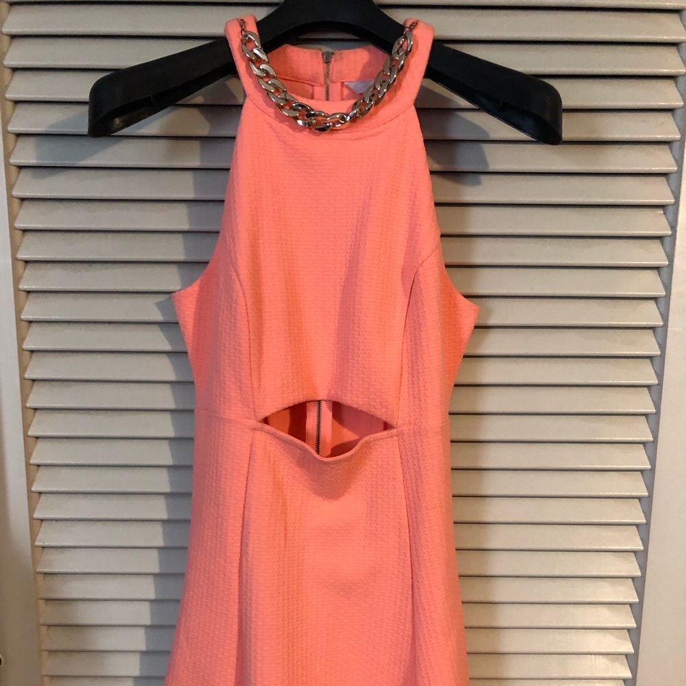 Guess Neon Peach 🍑 Dress, with cut-out, Sz. Small